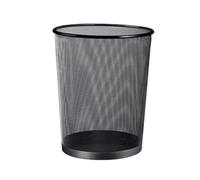 XINGNANUP Waste Bin 9L/12L/18L Household Large-capacity Metal Mesh Trash Can Office Hollowed-out Paper Basket trash can Rubbish(Black,9l)