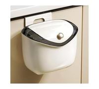 XINGNANUP Waste Bin Bathroom Hanging Trash Can with Lid, 1.6/2.4 Gallon Small Plastic Wall-Mounted, Kitchen Compost Slide Under Sink Rubbish(S)
