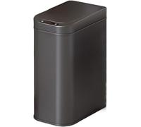 XINGNANUP Waste Bin Stainless Steel Automatic Trash Can, Soft Close Touchless Garbage with Inner Liner, Modern Narrow Metal for Bathroom, Kitchen, Living Room Rubbish(Gun Gray,L)