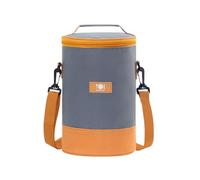 XINGNIAO Japanese Style Round Bento Bag, Large Capacity Insulated Waterproof Lunch Tote Lunch Bag