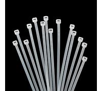 XINGO 1000 PCS Cable Zip Ties, 18lb Strength, Small Tie Wraps Self-Locking Nylon Zip Ties for Indoor and Outdoor Use (150mm x 2.5mm, White)
