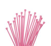 XINGO 1000 PCS Cable Zip Ties, 18lb Strength, Small Tie Wraps Self-Locking Nylon Zip Ties for Indoor and Outdoor Use (200mm x 2.5mm, Pink)
