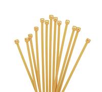 XINGO 1000 PCS Gold Cable Ties, 100mm x 2.5mm, 18lb Strength, Small Tie Wraps Self-Locking Nylon Zip Ties for Indoor and Outdoor Use