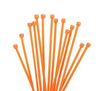 XINGO 1000 PCS Orange Cable Ties, 100mm x 2.5mm, 18lb Strength, Small Tie Wraps Self-Locking Nylon Zip Ties for Indoor and Outdoor Use