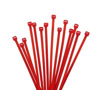 XINGO 1000 PCS Red Cable Ties, 100mm x 2.5mm, 18lb Strength, Small Tie Wraps Self-Locking Nylon Zip Ties for Indoor and Outdoor Use