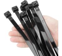 XINGO 12 Inch Black Large Zip Ties Heavy Duty 500 Pack, 200 LBS Ultra Strong Plastic Wire Ties, Large Cable Ties Extra Long Tie Wraps, Indoor and Outdoor UV Resistant