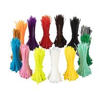 XINGO 1400 PCS Coloured Cable Ties, 3mm x 100mm Multicolor Zip Ties, Mix Packed 14 Color Plastic Wire Ties Assortment for Home Office Garden Garage and Workshop