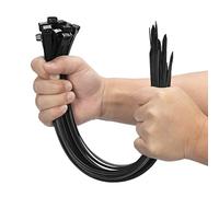 XINGO Black Cable Ties Heavy Duty 100 PCS, 500mm x 9mm Long with 80 KGS Ultra Strong Tensile Strength, Large UV Resistant Cable Ties Extra Long Tie Wraps for Outdoor Use