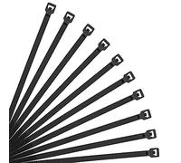 XINGO Black Cable Ties Pack of 500, 300mm x 3.6mm,Premium Nylon Durable Zip Ties, Self-Locking UV Resistant Nylon Plastic Wire Ties for Indoor and Outdoor