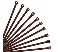 XINGO Brown Cable Ties Pack of 500, 300mm x 3.6mm,Premium Nylon Durable Zip Ties, Self-Locking UV Resistant Nylon Plastic Wire Ties for Indoor and Outdoor