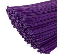 XINGO Purple Cable Ties Pack of 1000, 300mm x 4.8mm, Premium Nylon Durable Zip Ties, Self-Locking UV Resistant Nylon Plastic Wire Ties for Indoor and Outdoor