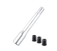 XingPuBhD 130mm 170mm Car Manual Gear Shift Shifter Lever Knob Extension Rod Stick Adapter 8mm 10mm 12mm Universal Gear Shift Knob Cover(17cm Silver)