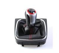 XingPuBhD for VW for Golf 5 6 for R32 for GTI for GTD with Leather Gaiter Boot Cover Collar MT Speed Gear Shift Knob Gear Stick Shift Knob(5 Speed)