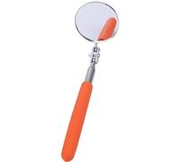 Xingrun Automotive Telescopic Inspection Mirror Round Handle Mechanics Mirror 23-72cmTool Stainless Steel Universal Folding Telescopic Round Mirror for Mechanics Cars maintenance 50mm Diameter,Orange