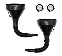 Xingrun Large Car Funnel for Petrol 2pcs Flexible Plastic Fuel Funnels Car for Multifunctional Funnel with Filter and Wide Mouth for Motorcycle Car Oil Petrol Gasoline and Household Uses