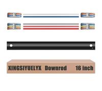 XINGSIYUELYX 16" Ceiling Fan Downrod, 【1 Outside Diameter】 Black Extended Downrod, including 4 Wire Connectors and 5 Extension Wires (No Threads)
