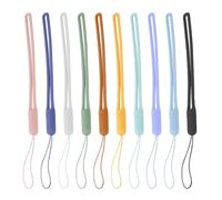 XINGSUI 10Pcs Silicone Sling, Silicone Wrist Lanyard, Color Lanyard, For Mobile Phones, USB Flash Drives, Keychains, Mp3, Mp4, Mini Cameras