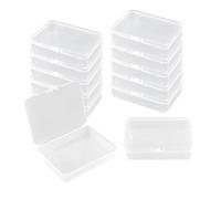 XINGSUI 12 Pieces Plastic Storage Box with Lid, Storage Boxes, Small Plastic Box, Transparent Boxes, for Storing Jewellery, Crafts, Cards, Photo, Beads and Small Items (11 x 8 x 2cm)