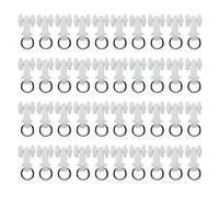XINGSUI 40pcs Curtain Track Roller Universal Wheel with Two Wheels Slider Silent Sliding Glider Steering Roller for Rails (Product dimensions are based on pictures)
