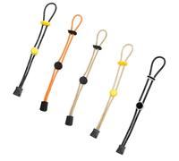XINGSUI 5PCS Backpack Elastic Rope Fixing Buckle, Trekking Pole Fastening Cord, Fixing Buckle Elastic Rope, Backpack Hiking Stick Holder Rope, Elastic Rope Buckle for Hiking Backpacks Hiking Stick
