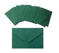 XINGSUI 80 Pcs 14.13 * 2.75 Inches Mini Kraft Envelopes, Minimalist Flap Gift Envelopes, for Greeting Cards,Invitations,Gifts,Small Letters(Dark Green