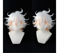 Xingwang Queen Anime Short White Gradient Orange Cosplay Wig Men's Party Wigs with Free Cap