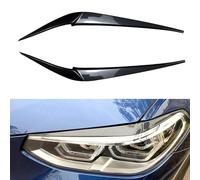 XINGWANGDYSI Car Exterior Lights Pair Front Headlight Eyebrow Eye Lid Cover Trim For Bmw X4 X3 G01 G02 2018-2021 B-Glossy Black