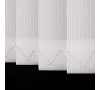 XINGWANGG Blackout Vertical Blinds White,65% Light Filtering Fabric Slat Curtains,Privacy Control Slats Vertical Window Shades,for Office Balcony Patio,Custom,Width X Height (90cm x 110cm)