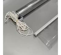 XINGWANGG Transparent Water proof PVC Roller Blind,Clear Rainproof Plastic Window Blind,Dust-Proof Side Pull Shutter for Hotel Office Partition,Custom Size,Width x Height (175cm x 110cm)