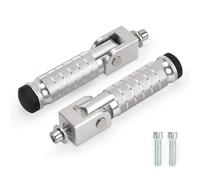 XINGWU M8 Motorcycle Foot Pegs 90 Degree Foldable Bike Pegs CNC Anti-Skid Universal for Super 73 Yamaha Honda Suzuki Aprilia Electric Car Motorbike Scooter Mini Bike Ebike Dirt Bike Go Kart (Silver)