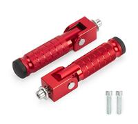 XINGWU M8 Motorcycle Foot Pegs 90 Degree Foldable Bike Pegs CNC Anti-Skid Universal for Super 73 Yamaha Honda Suzuki Aprilia Electric Car Motorbike Scooter Mini Bike Ebike Dirt Bike Go Kart (Red)