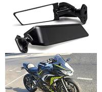 XINGWU PRO Rearview Mirror,Adjustable Stealth Mirror,Wing Winglet Mirror,Rotating Side Mirror Winglet Wind Wing for Ninja 400 NINJA 650 ZX6R ZX-636 ZX10R 2018-2022