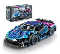 Xingya youpin 1:18 Technic Sports Car Building Block Set, Cyberpunk Super Race Car Model Building Sets 321 PCS Racing Display Collection Kit Home Office Decor Gifts for Boys Girls Adults Teens