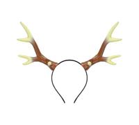 XINGYAOGJ Deer Antlers Headband Realistic Reindeer Horns Headpiece Funny Spotted Deer Stag Antlers Headwear Hair Hoop Halloween Christmas Cosplay Animal Costume Dress Up Party Hair Accessories