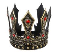 XINGYAOGJ Halloween Crow Crown Medieval Gothic Retro Crown Headband Evil Queen Headpiece Punk Headwear for Cosplay Party