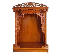 XINGYAOSM Household Shrine Meditation Table Wall-mounted Wooden Buddhist altar, Guan Gong And Guanyin Pooja Statue Display Cabinet, with a Drawer for Pooja And Incense Offerings(Walnut,52cm/20.4in)
