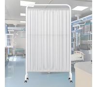 XINGYAOXS 6ft High Mobile Medical Privacy Screen, Portable Room Dividers, Single Panel Standing Door Partition With Wheel, Waterproof Nylon Fabric, For Office, Clinic, Beauty Salon(White)
