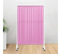 XINGYAOXS Mobile Medical Privacy Screen Room Divider,Room Divider On Wheels,6Ft High Standing Door Partition With Wheels,Protective Screens Room Divider Screen,for Clinic, Office, Beauty Salon(Pink)