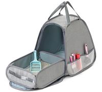 XingYunEr Collapsible Portable Cat Litter Box with Lid and Handle Standard for Travel Light Weight Leak-Proof, Sturdy, Prevent Litter Scatter Design Easy to Clean