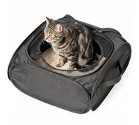 XingYunEr Leakproof Pedal Cat Litter Box, Prevent Cat Litter from Spilling Out, Original Design, Keep the Floor Clean, Foldable Travel Litter Box with Zipped Lid, No Leakage, Easy to Carry