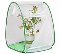 XingYunEr Outdoor Pop-up Large Insect and Butterfly Net Habitat，Equipped with a Release Window for Easy Release, Windproof Trapezoidal Design，Collapsible Caterpillar Growing Mesh Cage Terrarium