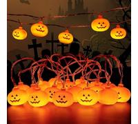 XingYunMaiQiu Halloween Pumpkin String Lights 3 Metres 20 Pieces for Room Garden Decoration, 2 Modes Halloween Decoration Lights for Indoor Outdoor Decoration