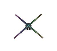 XINHAN 50CM 3D Hologram Projector Advertise Display Fan Led Sign Holographic Lamp Shop Christmas Halloween Party Logo Light - Holiday Projector