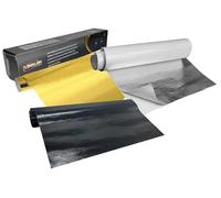 Xinhan Gold/Silver/Black Adhesive Backed Aluminized Thicken Fiberglass Sheet Practical Heat Shield Protection Barrier Cover Aluminized Heat Shielding Mat (Black, 12 x 12 Inch)