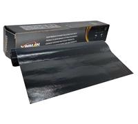 Xinhan Gold/Silver/Black Adhesive Backed Aluminized Thicken Fiberglass Sheet Practical Heat Shield Protection Barrier Cover Aluminized Heat Shielding Mat (Black, 24 in x 36 in)