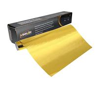 Xinhan Gold/Silver/Black Adhesive Backed Aluminized Thicken Fiberglass Sheet Practical Heat Shield Protection Barrier Cover Aluminized Heat Shielding Mat (Gold, 12 in x 12 in)