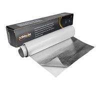 Xinhan Gold/Silver/Black Adhesive Backed Aluminized Thicken Fiberglass Sheet Practical Heat Shield Protection Barrier Cover Aluminized Heat Shielding Mat (Silver, 12 in x 12 in)