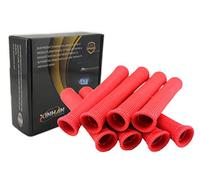 Xinhan Spark Plug Protect Boot Heat Shield Thermal Protection Insulator Titanium/Black/Blue/Red/White Pack of 8 (Red)