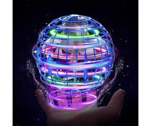 XINHOME Flying Ball Orb Toys 2026，Hover Ball Pro Flying Spinner Toy， UFO RGB Cool Stuff Globe Orbi Magic Boomerang Hand Controller Mini Drone for 8 9 10 11 12 boys girls Kids (Blue)