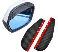 XINHONGJIMAOYI 2PCS Car Rear View Mirror Rain Visor Guard,Carbon Fiber Auto Side Mirror Rain Eyebrows for Fiat 124 Spider I 2016-2020,Thickened Carbon Fiber Texture